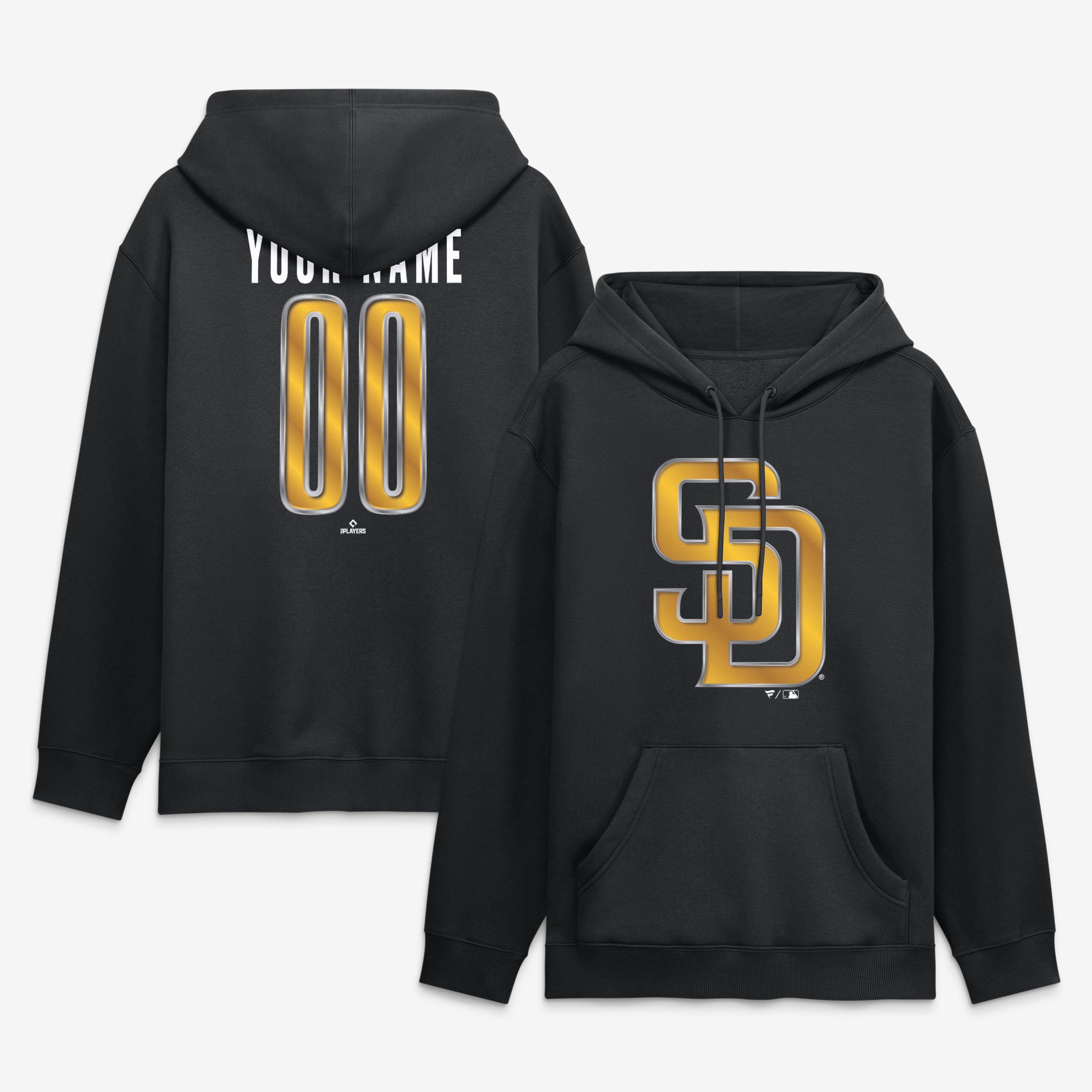 Men’s Black San Diego Padres Metallic Mascot Personalized Name & Number Hoodie Men’s Black San Diego Padres Metallic Mascot Personalized Name & Number Hoodie