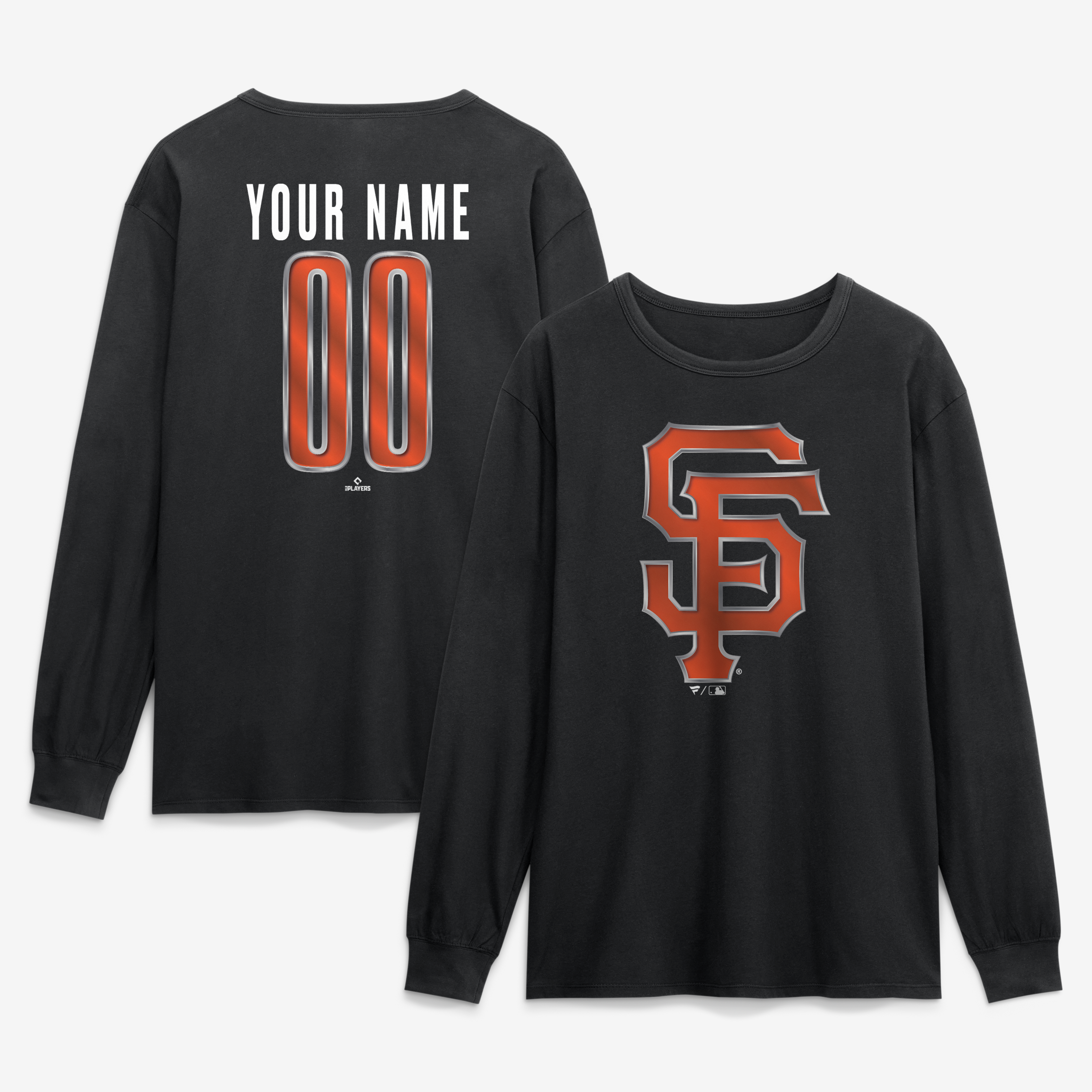 Men’s Black San Francisco Giants Metallic Mascot Personalized Name & Number Long Sleeve T-Shirt Men’s Black San Francisco Giants Metallic Mascot Personalized Name & Number Long Sleeve T-Shirt