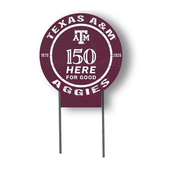 Jardine Texas A&M Aggies 20" x 20" 150th Anniversary Circle Yard Sign with Stakes