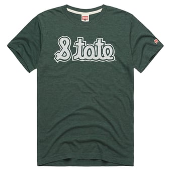 Unisex Homage Green Michigan State Spartans Script Tri-Blend T-Shirt