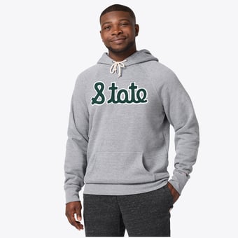 Unisex Homage Gray Michigan State Spartans Script Tri-Blend Hoodie