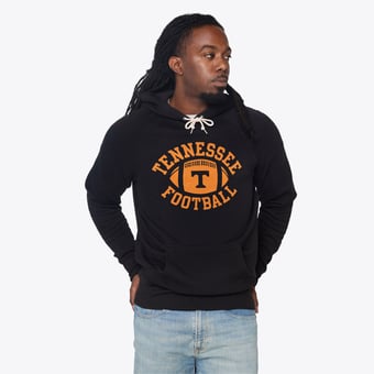 Unisex Homage Black Tennessee Volunteers Pigskin Tri-Blend Hoodie