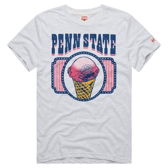 Unisex Homage Ash Penn State Nittany Lions Creamery Tri-Blend T-Shirt