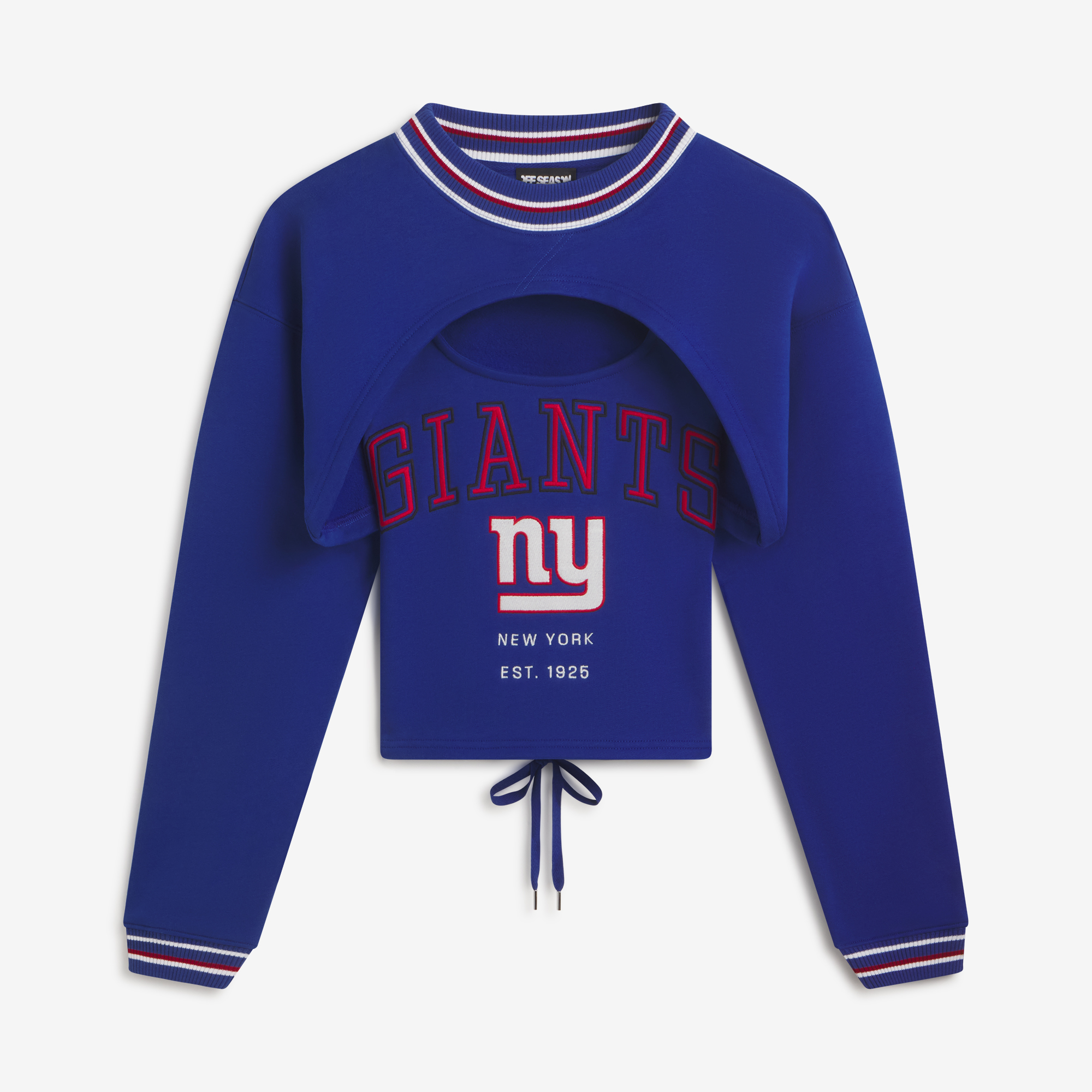 Women's  Royal New York Giants Fleece Shrug Cami