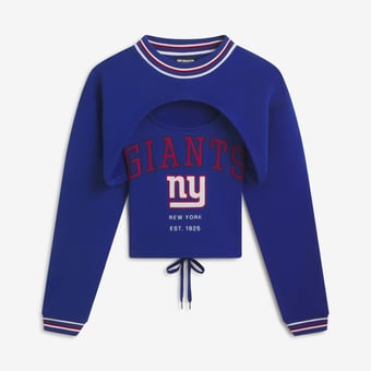 Women's  Royal New York Giants Fleece Shrug Cami