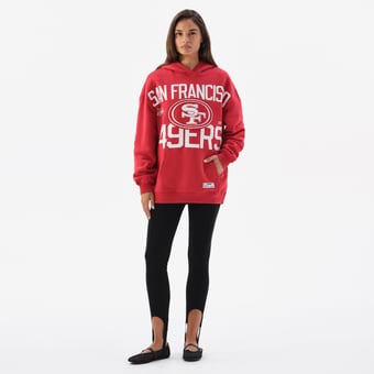 Unisex Scarlet San Francisco 49ers Oversized Hoodie