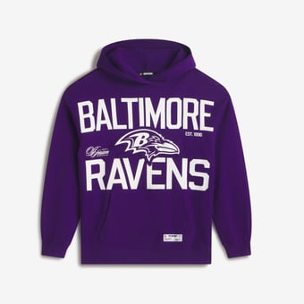 Unisex Purple Baltimore Ravens Oversized Hoodie