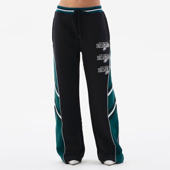 Women's  Black Philadelphia Eagles Colorblocked Fleece Pants