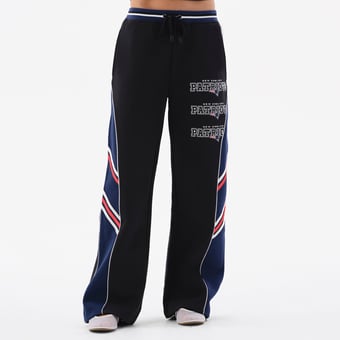 Women's  Black New England Patriots Colorblocked Fleece Pants