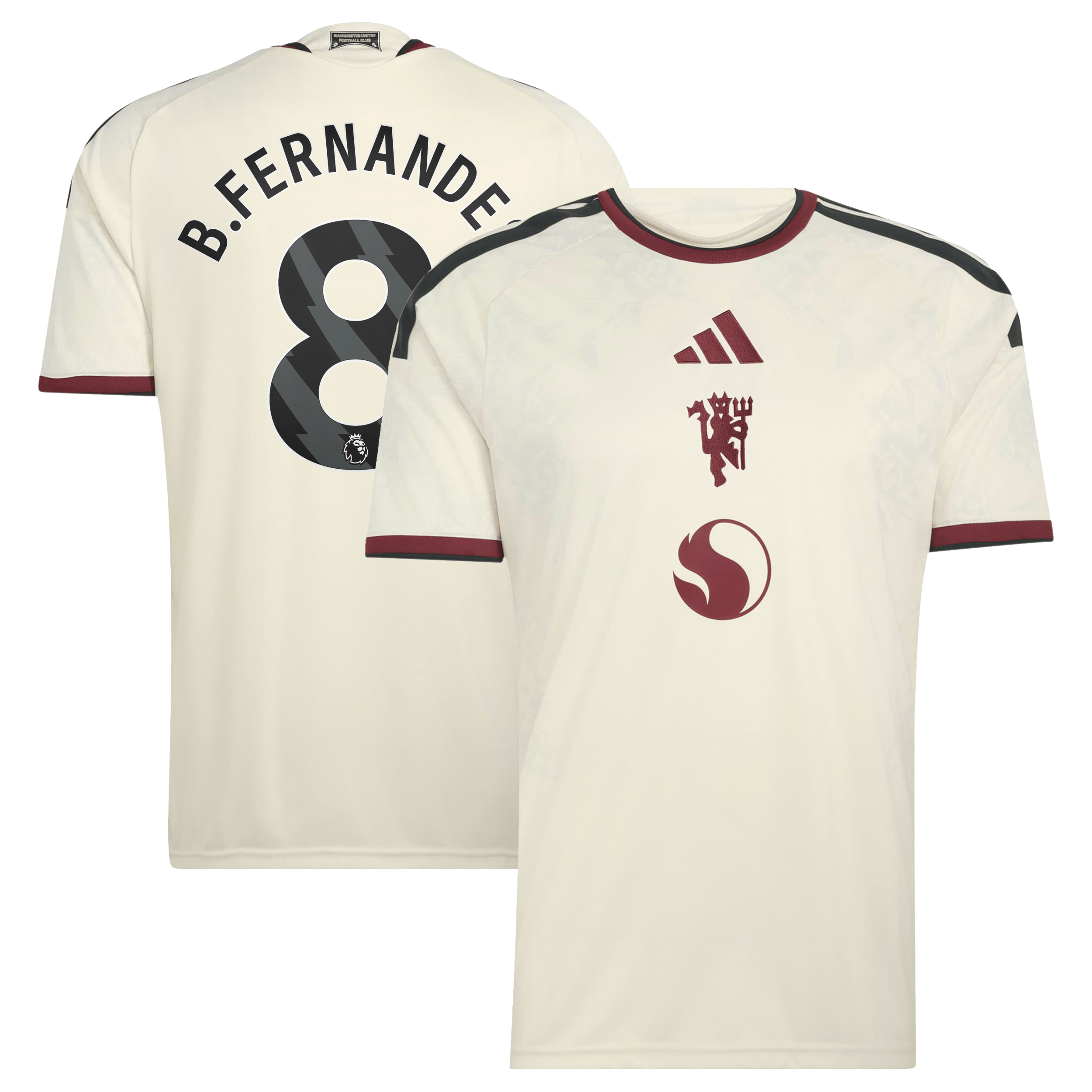 Men's adidas Bruno Fernandes Cream Manchester United 2026/27 Third Replica Jersey