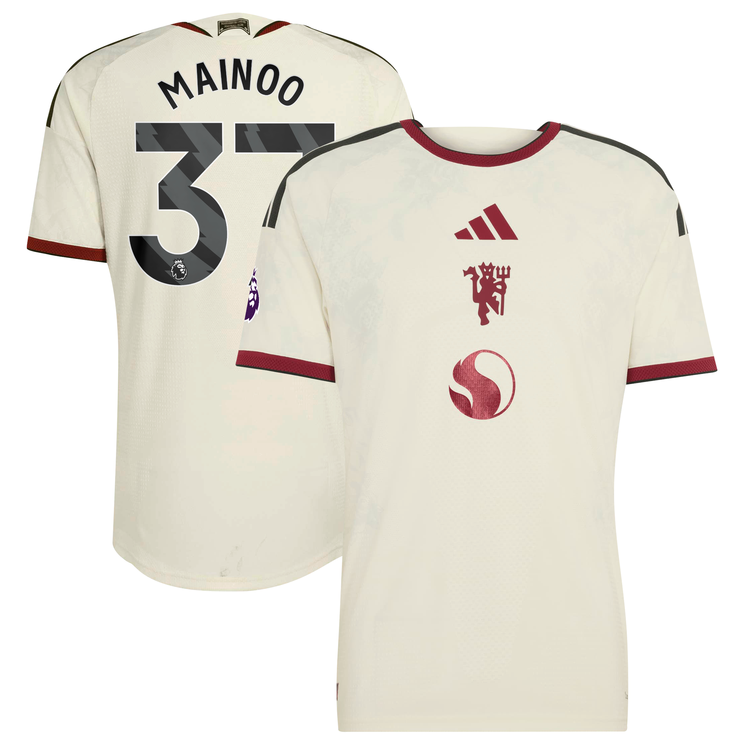Men's adidas Kobbie Mainoo Cream Manchester United 2026/27 Third On-Field Authentic Jersey