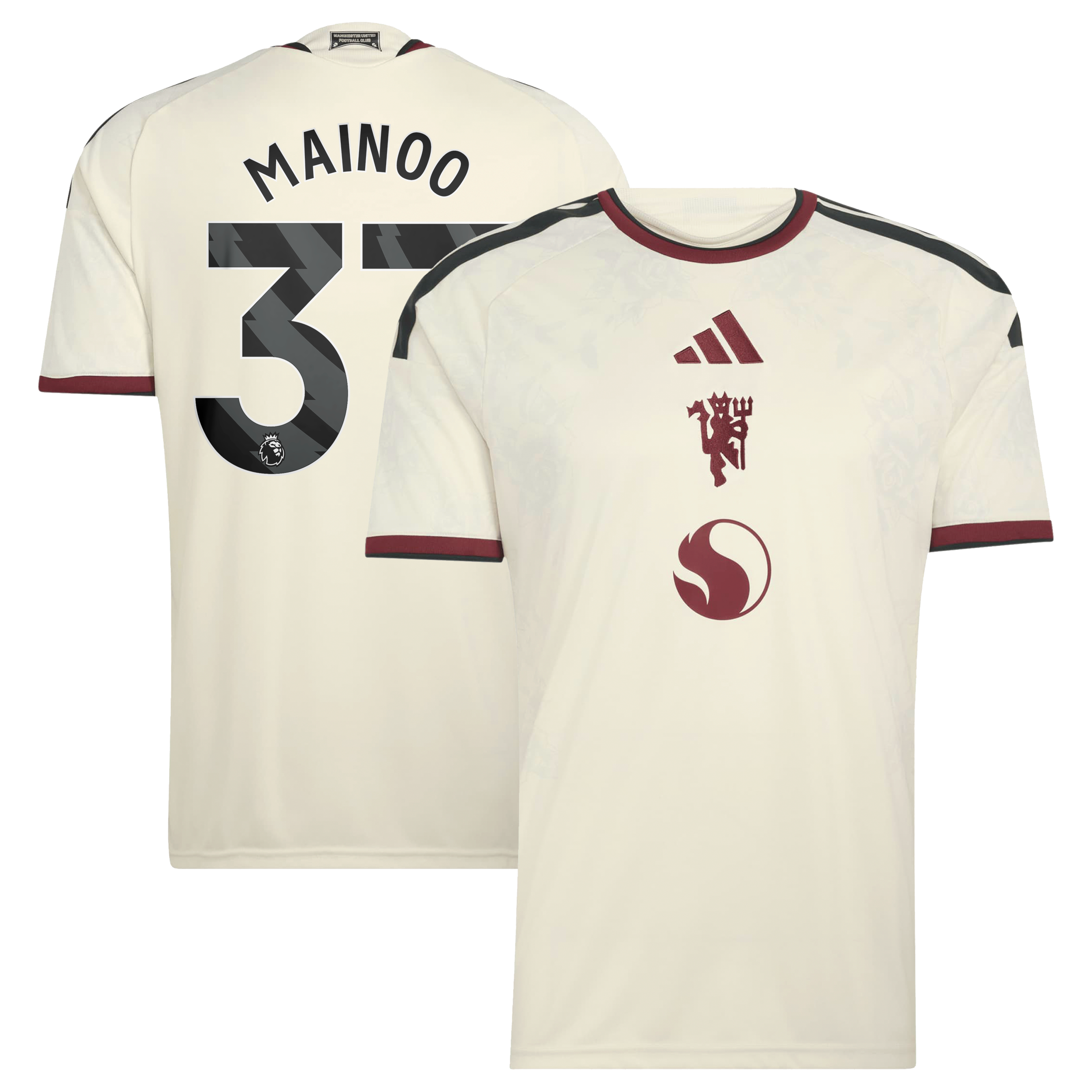 Men's adidas Kobbie Mainoo Cream Manchester United 2026/27 Third Replica Jersey
