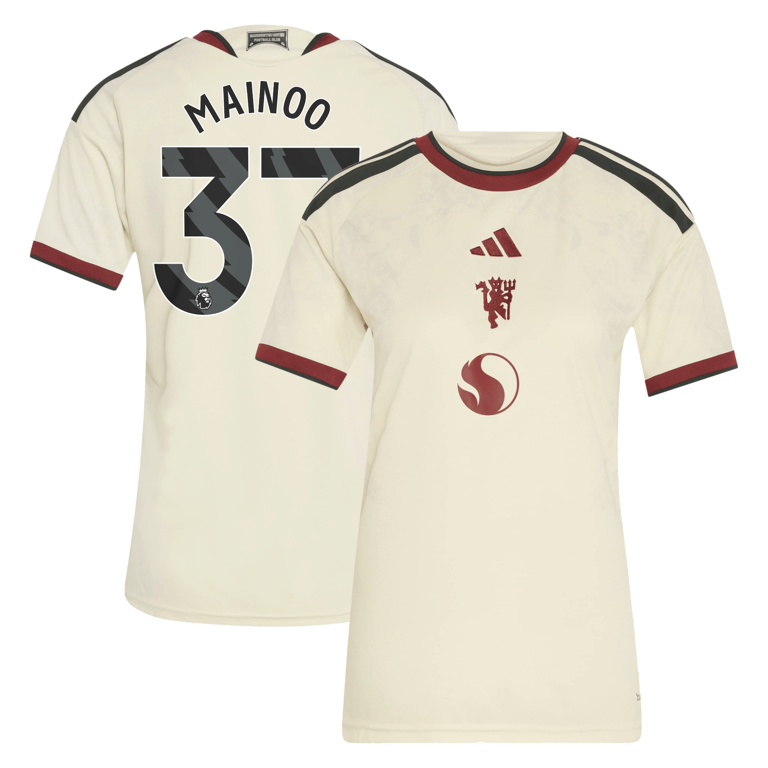 Women's adidas Kobbie Mainoo Cream Manchester United 2026/27 Third Replica Jersey