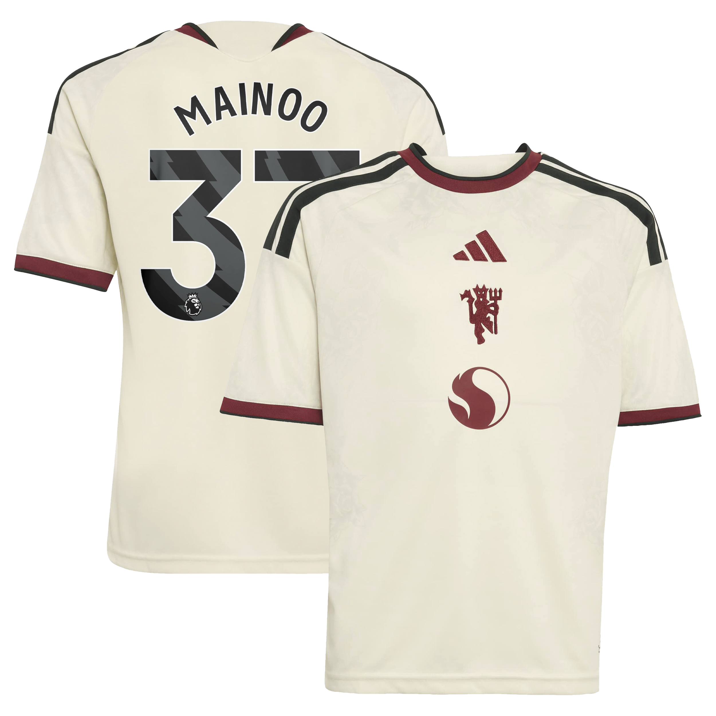 Youth adidas Kobbie Mainoo Cream Manchester United 2026/27 Third Replica Jersey
