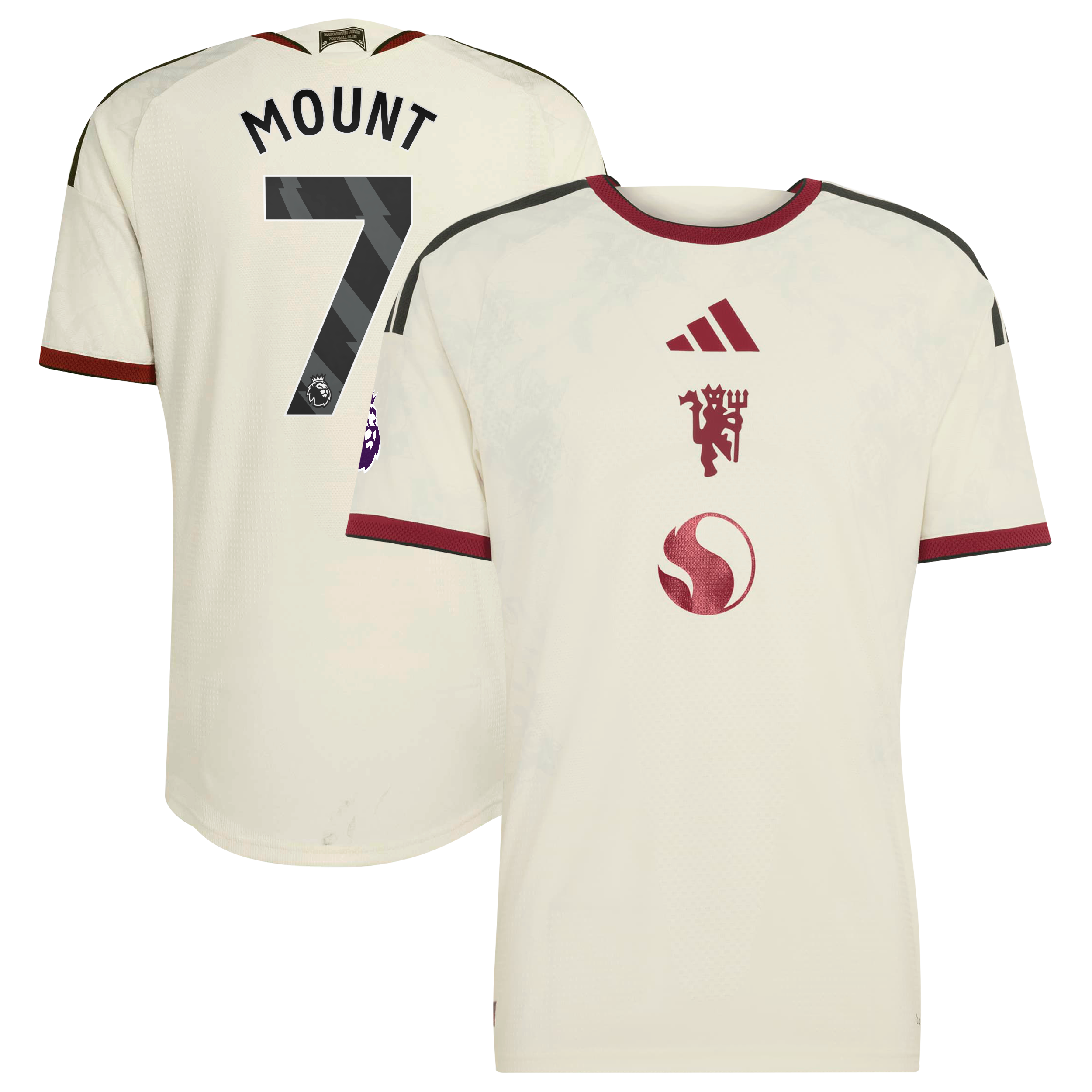 Men's adidas Mason Mount Cream Manchester United 2026/27 Third On-Field Authentic Jersey
