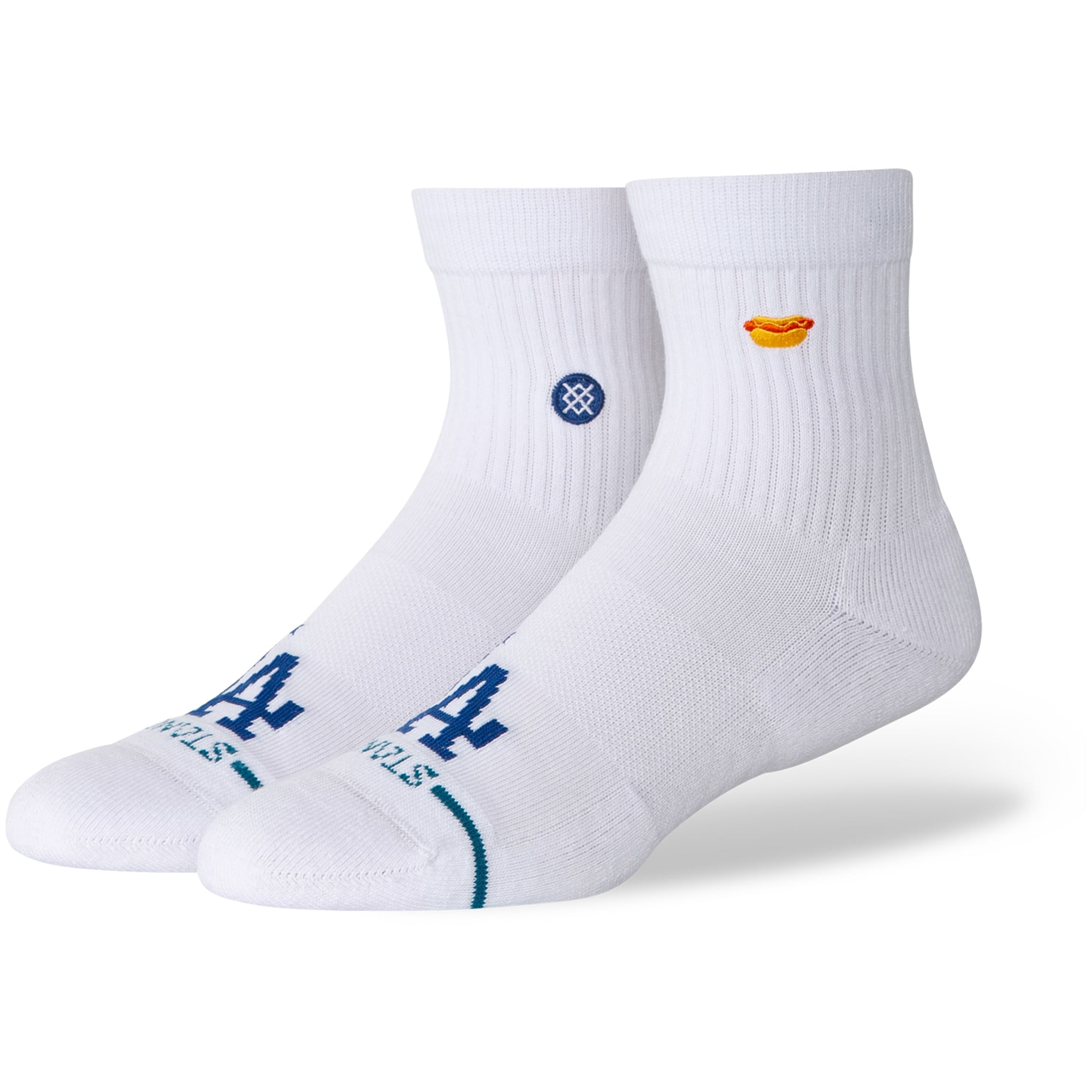 Unisex Stance White Los Angeles Dodgers Hot Dog Quarter Socks