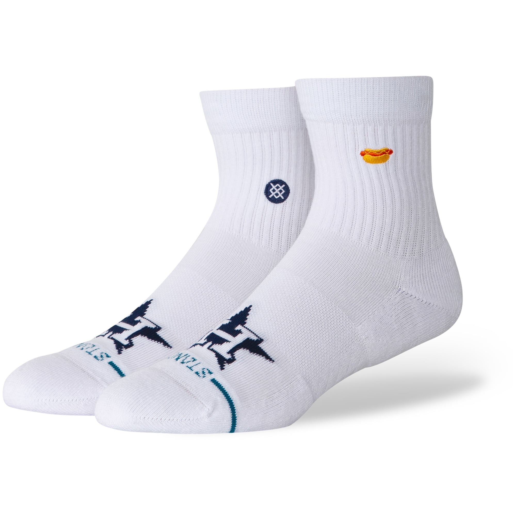 Unisex Stance White Houston Astros Hot Dog Quarter Socks
