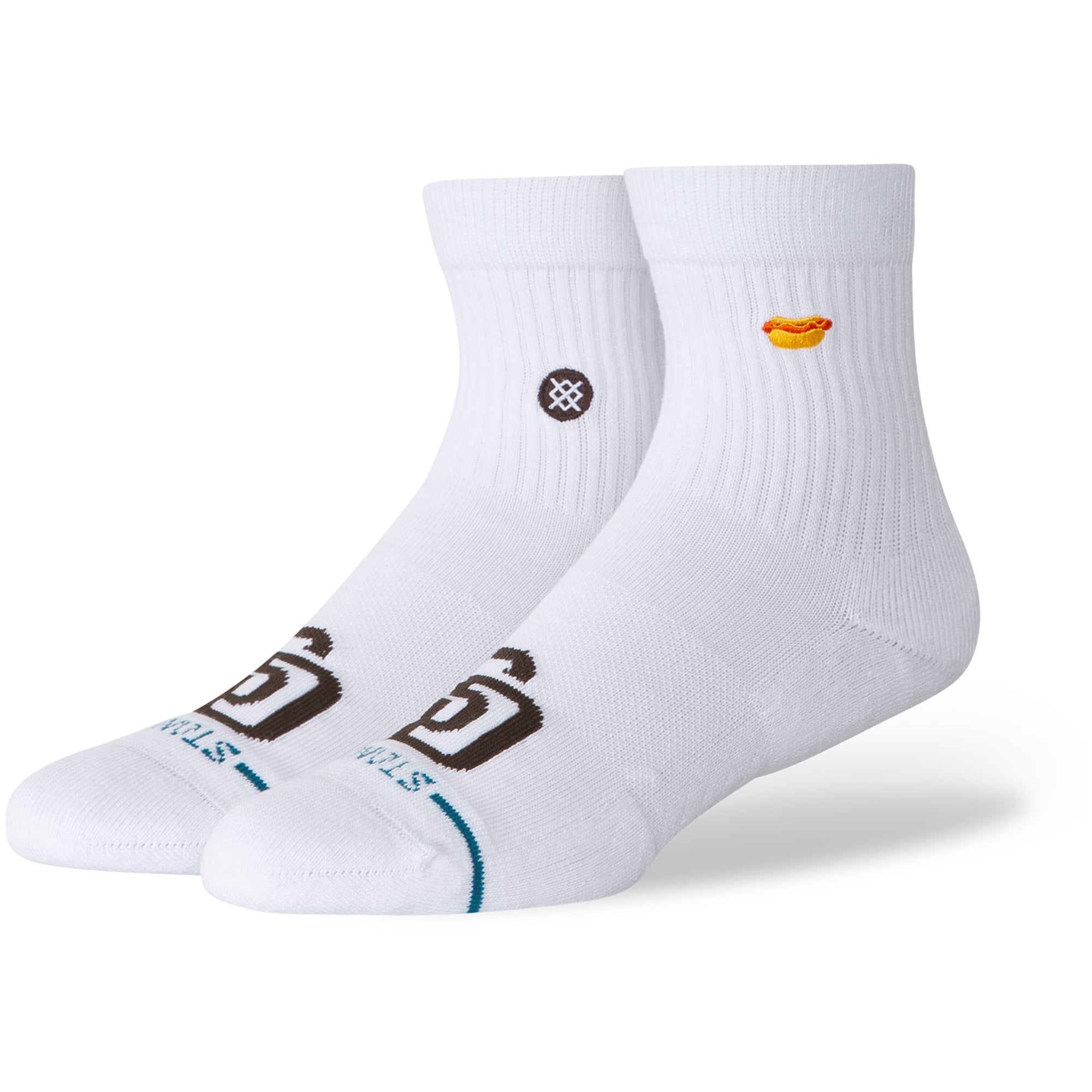 Unisex Stance White San Diego Padres Hot Dog Quarter Socks