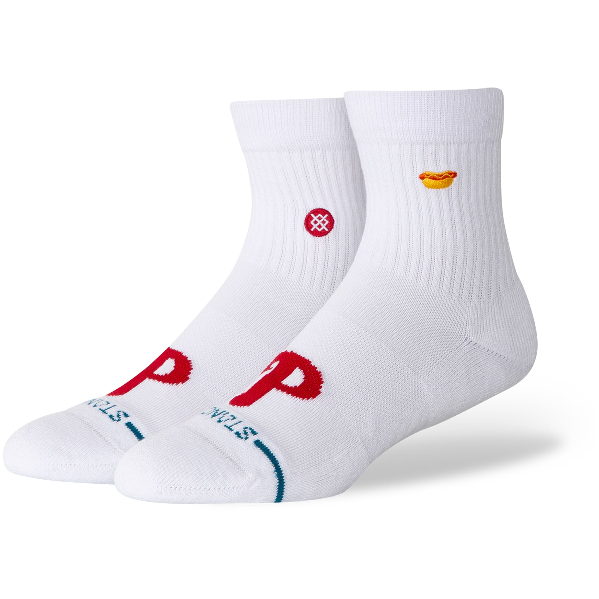 Unisex Stance White Philadelphia Phillies Hot Dog Quarter Socks