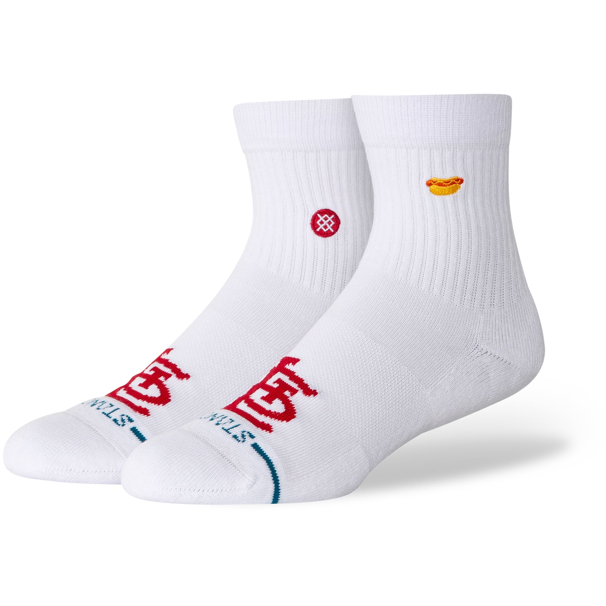 Unisex Stance White St. Louis Cardinals Hot Dog Quarter Socks
