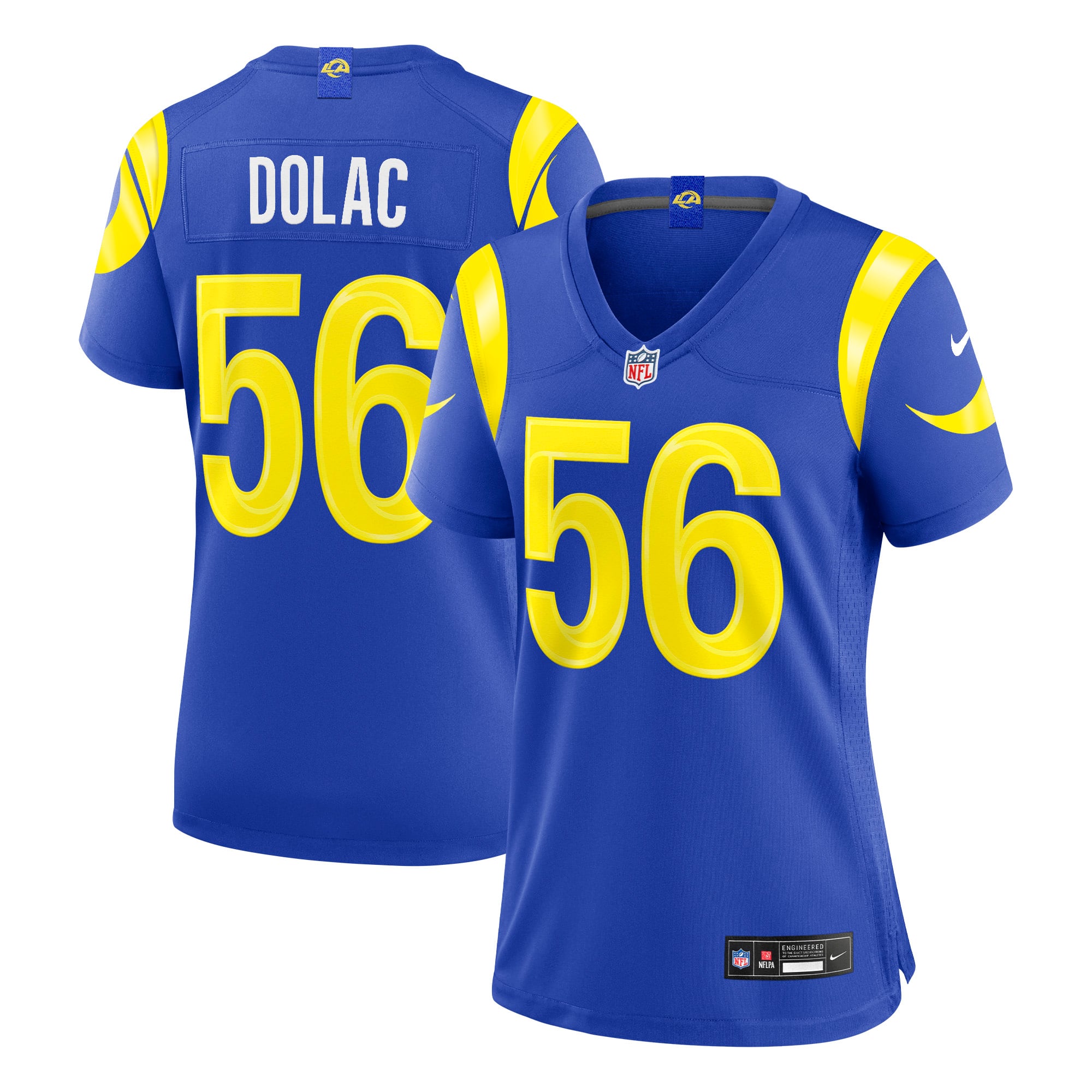 Women’s Nike Shaun Dolac Royal Los Angeles Rams Team Game Jersey Women’s Nike Shaun Dolac Royal Los Angeles Rams Team Game Jersey