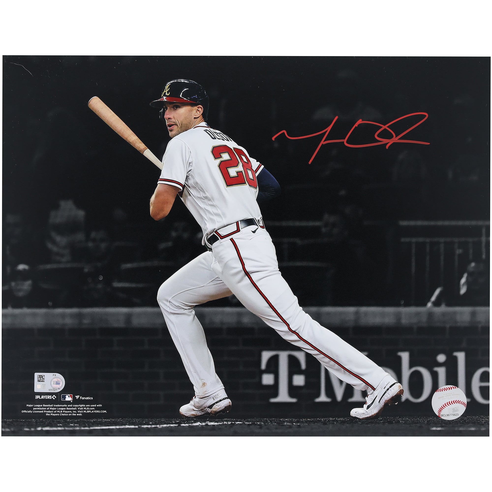 Matt Olson Atlanta Braves Autographed 11" x 14" Hitting Spotlight Photograph