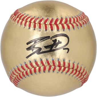 Bobby Witt Jr. Kansas City Royals Autographed Gold Leather Baseball