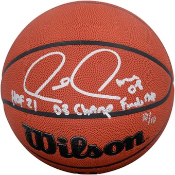 Paul Pierce Boston Celtics Autographed Wilson Authentic Series Indoor/Outdoor Basketball with Multiple Inscriptions - Limited Edition #10/10