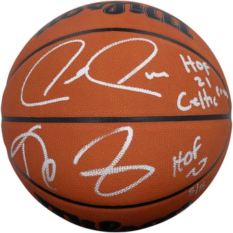Paul Pierce & Kevin Garnett Boston Celtics Autographed Wilson Official Game Basketball with Multiple Inscriptions - Limited Edition #5/5