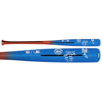 Darryl Strawberry New York Mets Autographed Big Time Bats Chrome Bat with Multiple Rookie Year Inscriptions