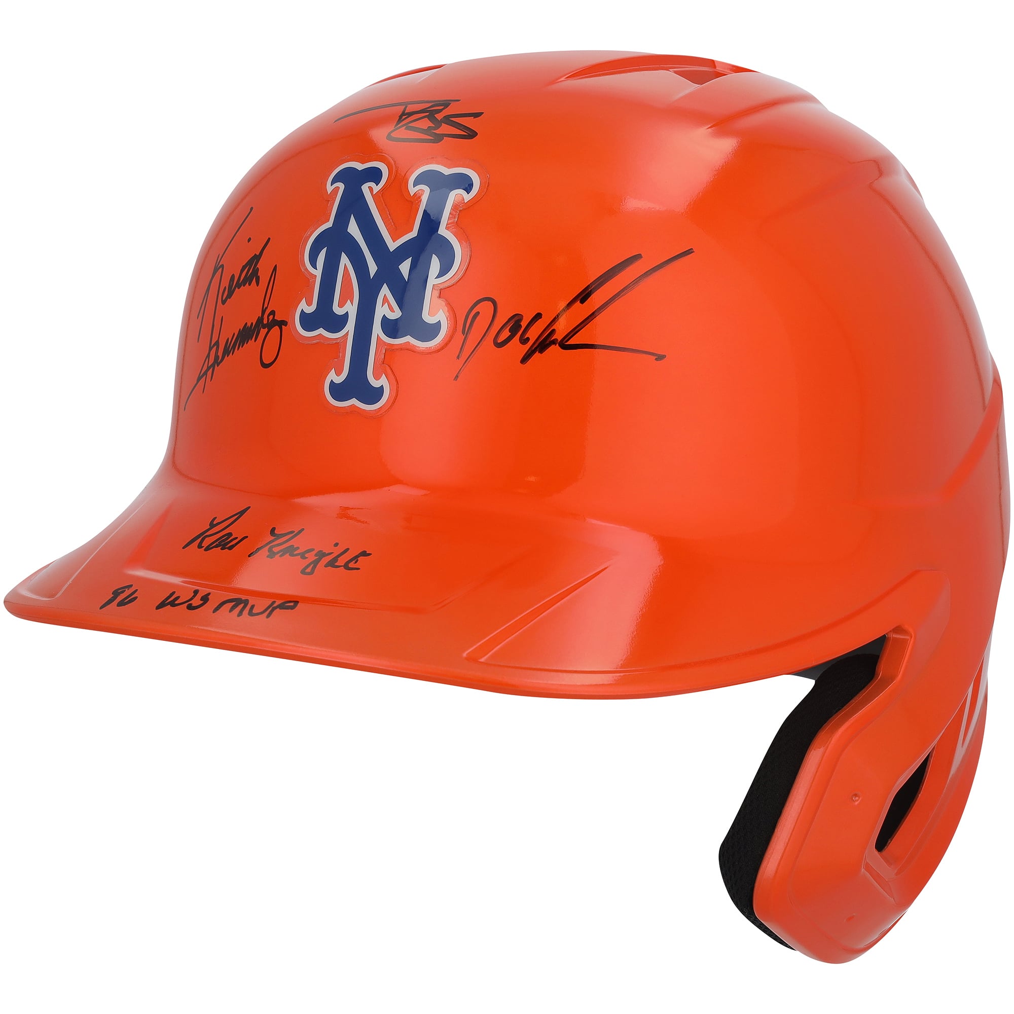 Darryl Strawberry, Dwight Gooden, Keith Hernandez & Ray Knight New York Mets Autographed Alt-Chrome Replica Batting Helmet with "86 WS MVP" Inscription