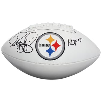 Jerome Bettis Pittsburgh Steelers Autographed Wilson White Panel Football with "HOF 15" Inscription