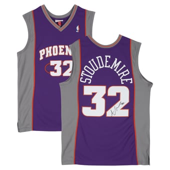 Amar'e Stoudemire Phoenix Suns Autographed Purple Mitchell & Ness 2002 Authentic Jersey