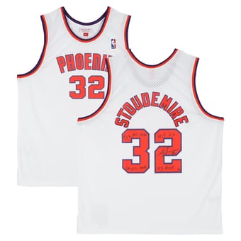 Amar'e Stoudemire Phoenix Suns Autographed White Mitchell & Ness 2002 Swingman Jersey with Multiple Inscriptions - Limited Edition #1/10