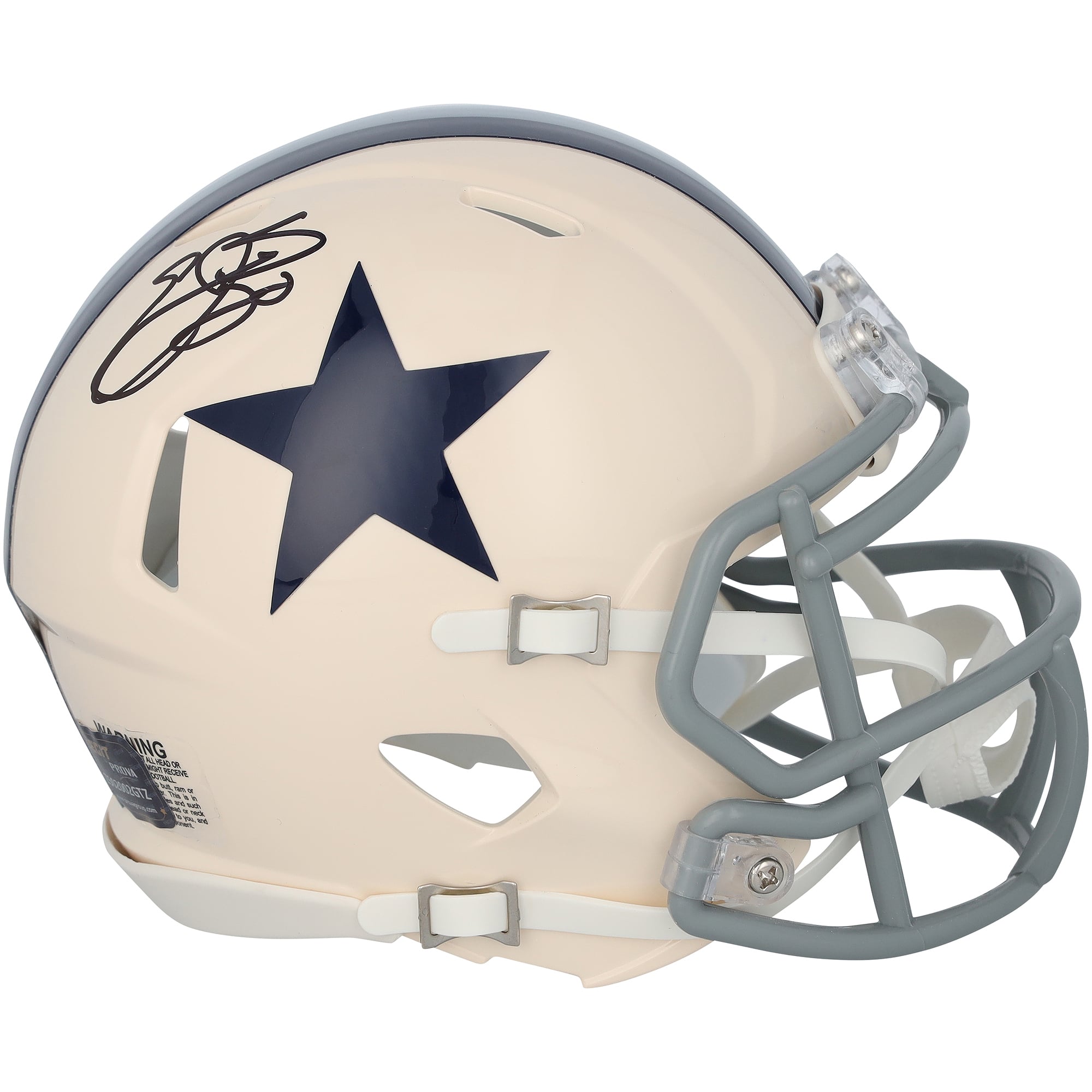 Emmitt Smith Dallas Cowboys Autographed Riddell Retro Speed Mini Helmet