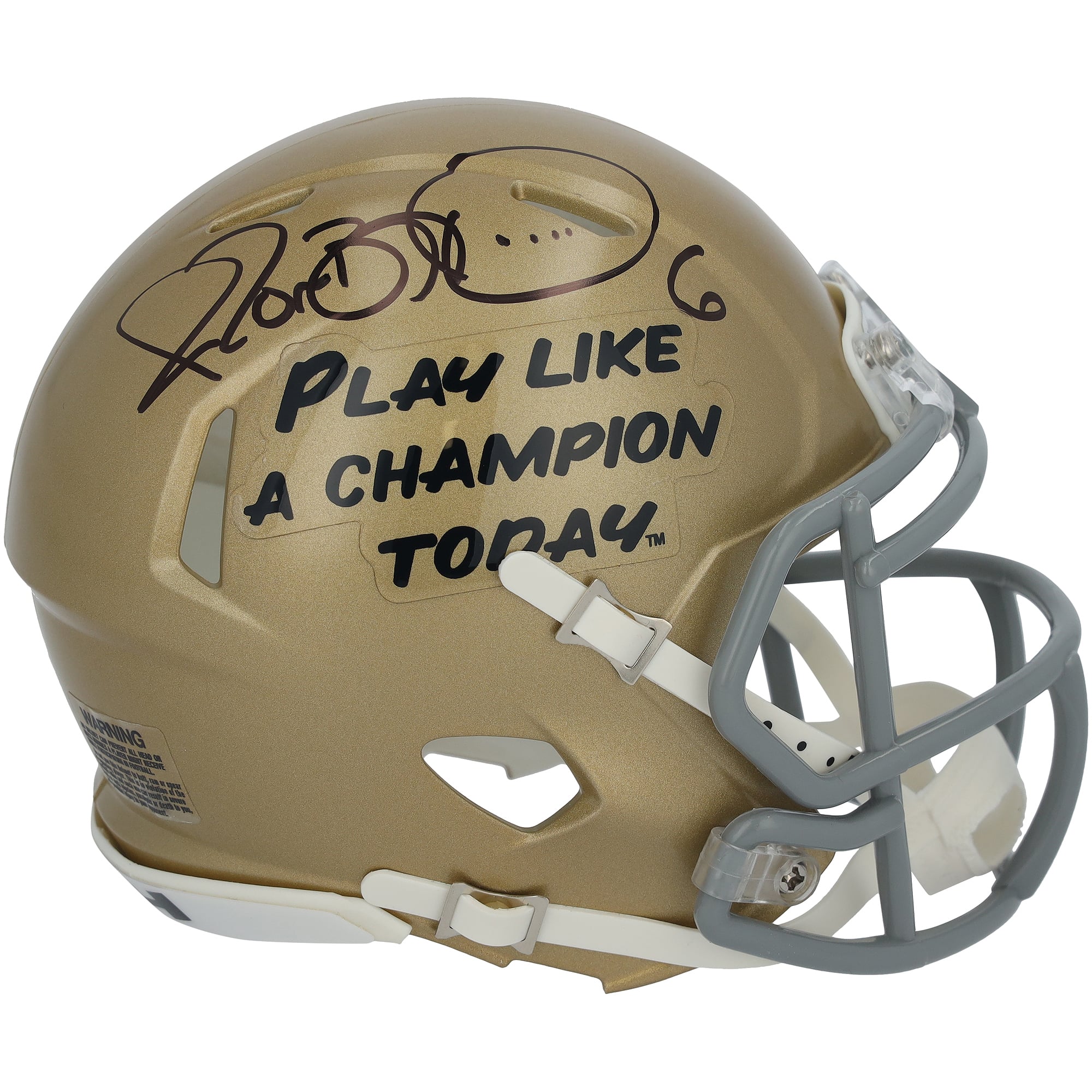 Jerome Bettis Notre Dame Fighting Irish Autographed Riddell PLACT Speed Mini Helmet