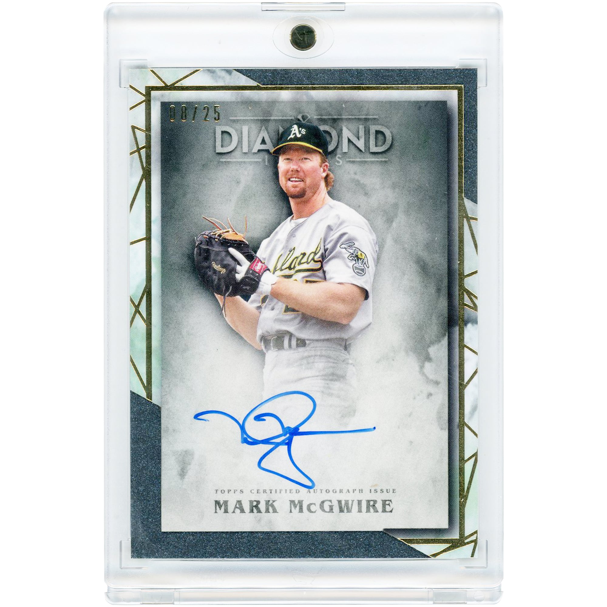 Mark McGwire Athletics Autographed 2022 Topps Diamond Icons #AC-MMC #8/25 Card
