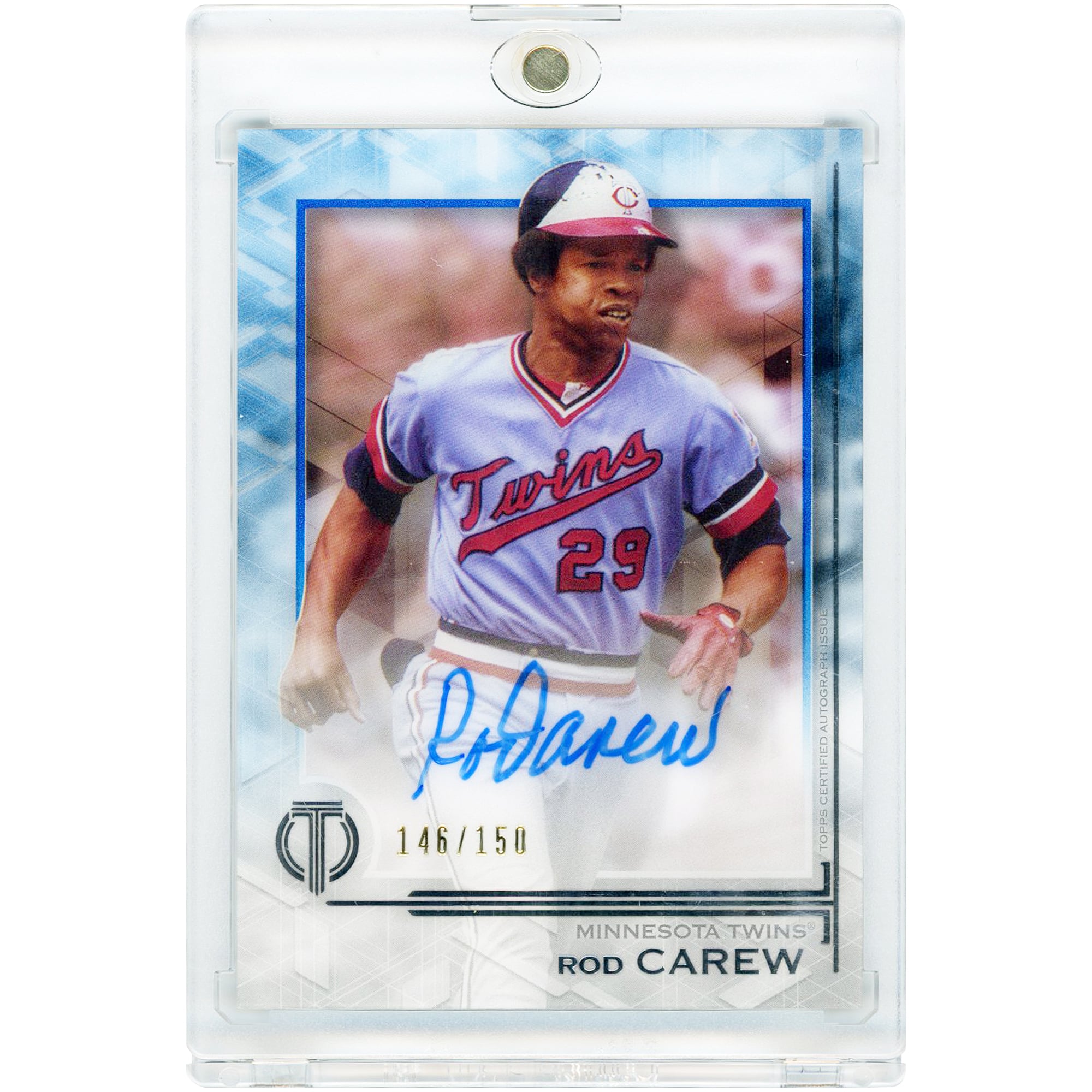 Rod Carew Minnesota Twins Autographed 2019 Topps Tribute #TA-RCA #146/150 Card