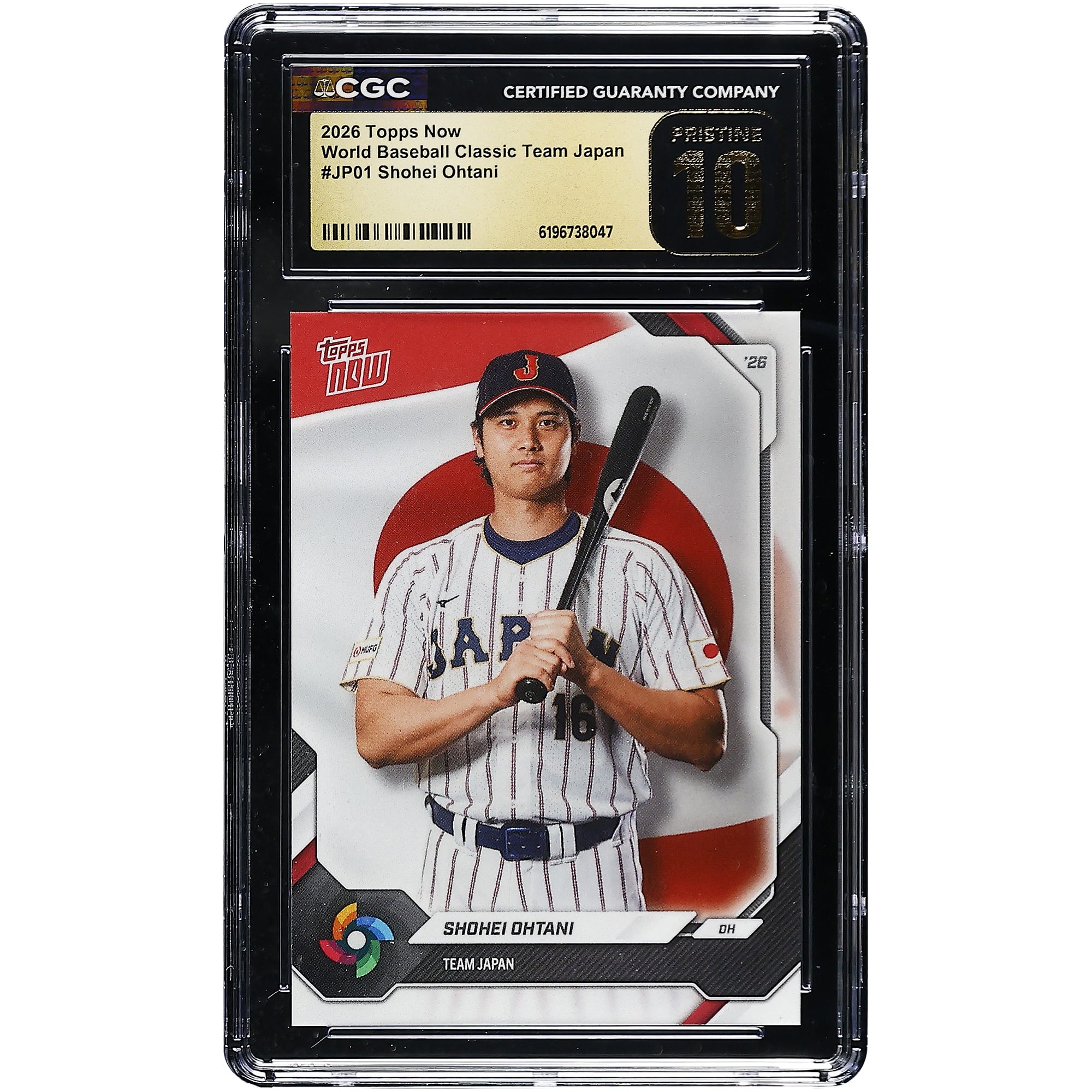 Shohei Ohtani Japan Baseball 2026 Topps Now World Baseball Classic Team Japan #JP01 CGC Authenticated PRISTINE 10 Card