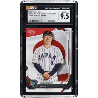 Kensuke Kondoh Japan Baseball 2026 Topps Now World Baseball Classic Team Japan #JP06 CGC Authenticated MINT+ 9.5 Card