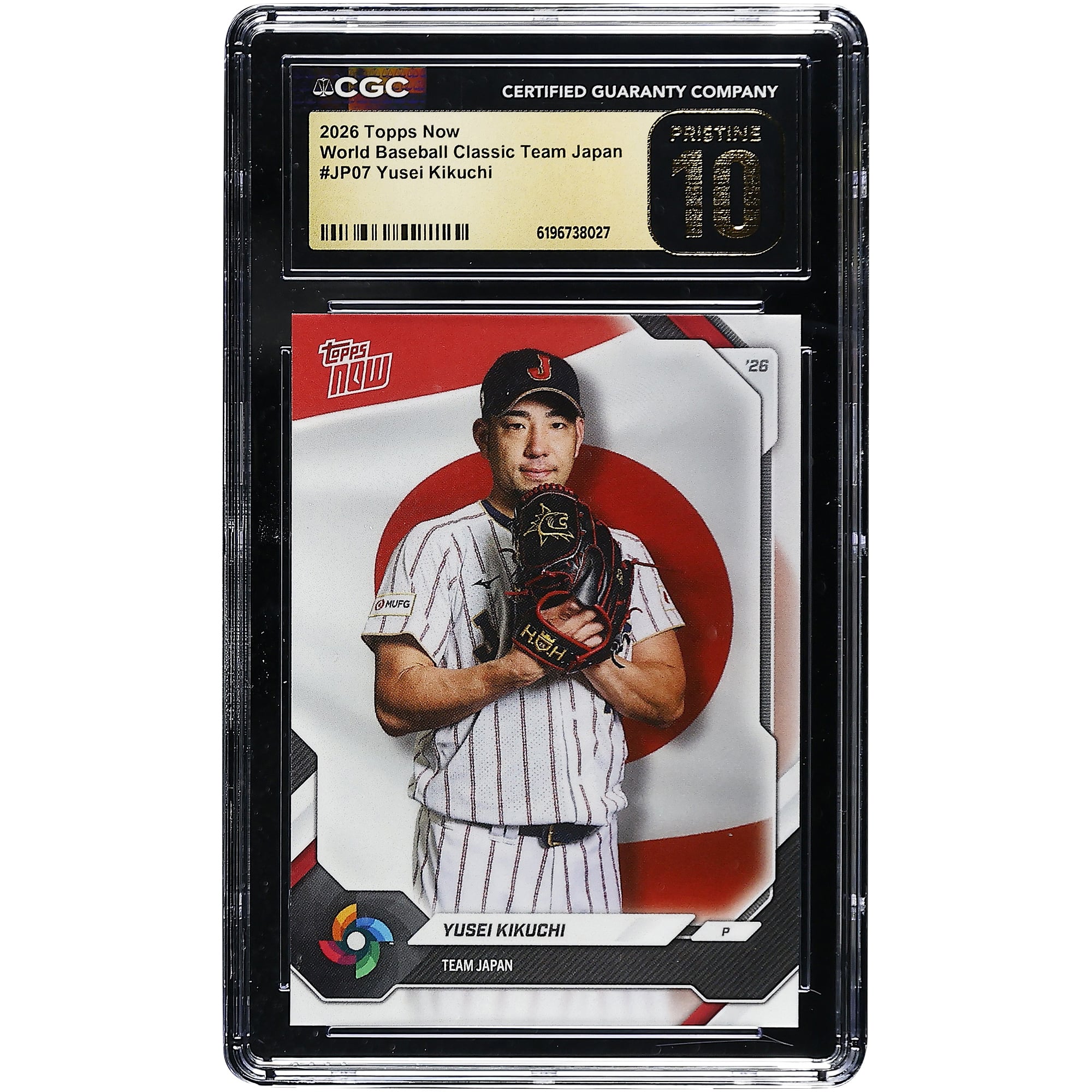 Yusei Kikuchi Japan Baseball 2026 Topps Now World Baseball Classic Team Japan #JP07 CGC Authenticated PRISTINE 10 Card