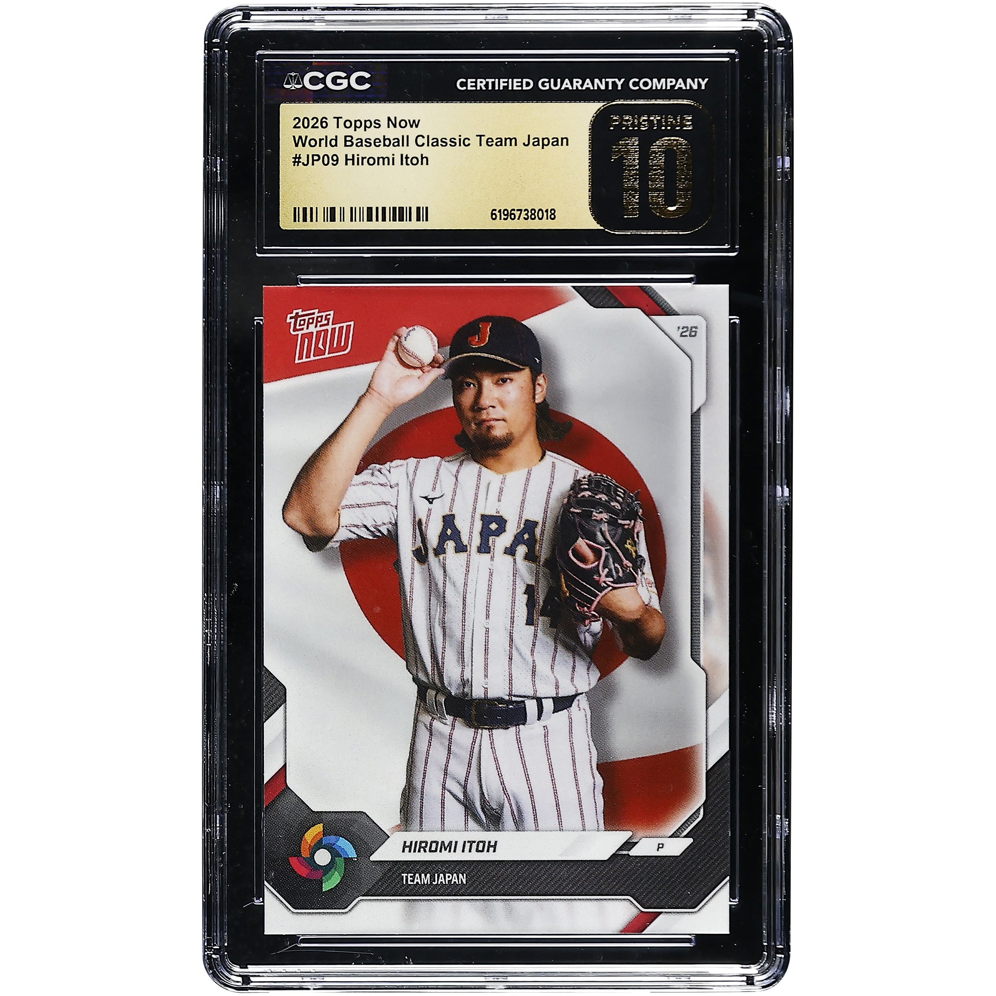 Hiromi Itoh Japan Baseball 2026 Topps Now World Baseball Classic Team Japan #JP09 CGC Authenticated PRISTINE 10 Card