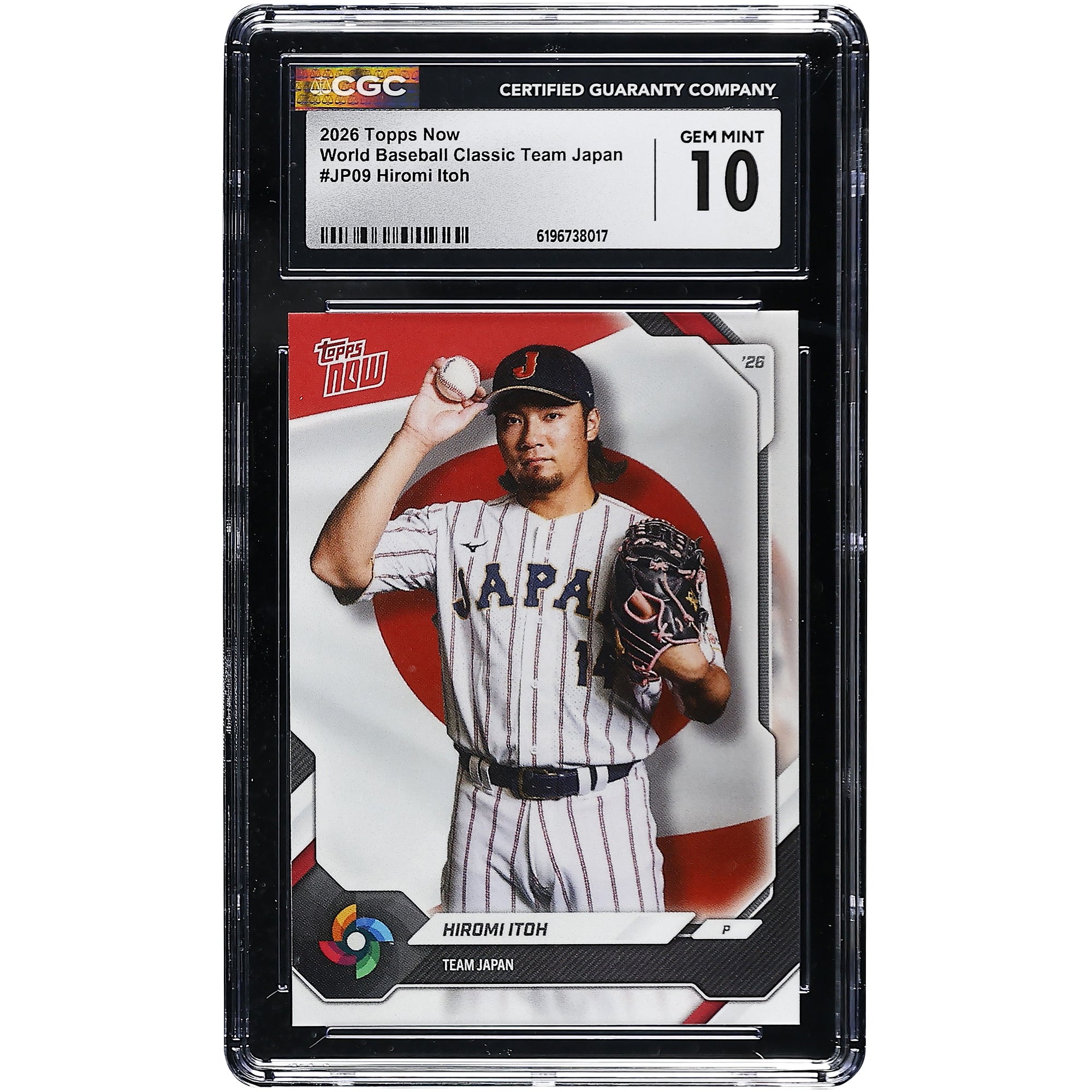 Hiromi Itoh Japan Baseball 2026 Topps Now World Baseball Classic Team Japan #JP09 CGC Authenticated GEM MINT 10 Card