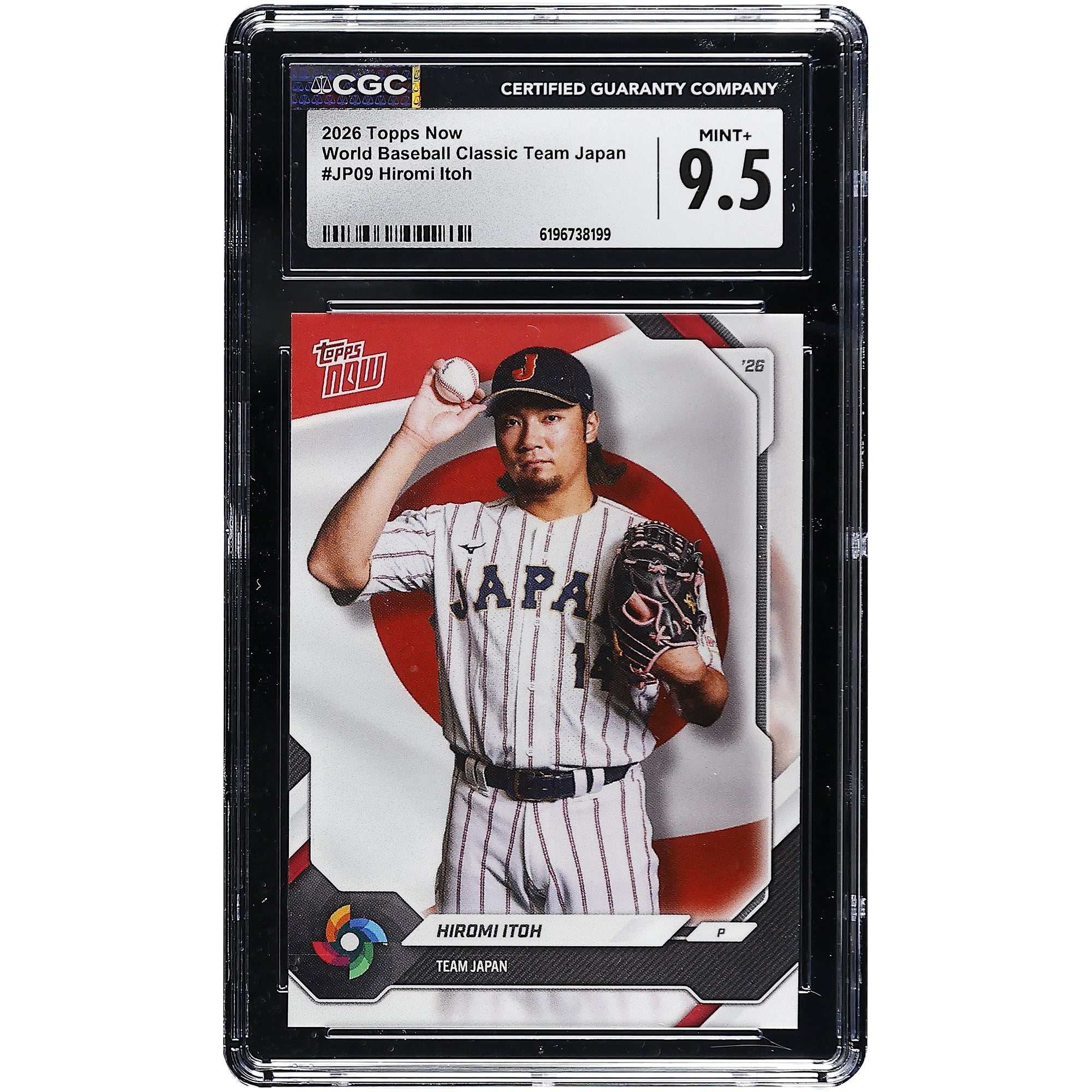 Hiromi Itoh Japan Baseball 2026 Topps Now World Baseball Classic Team Japan #JP09 CGC Authenticated MINT+ 9.5 Card