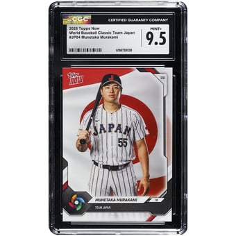 Munetaka Murakami Japan Baseball 2026 Topps Now World Baseball Classic Team Japan #JP04 CGC Authenticated MINT+ 9.5 Card