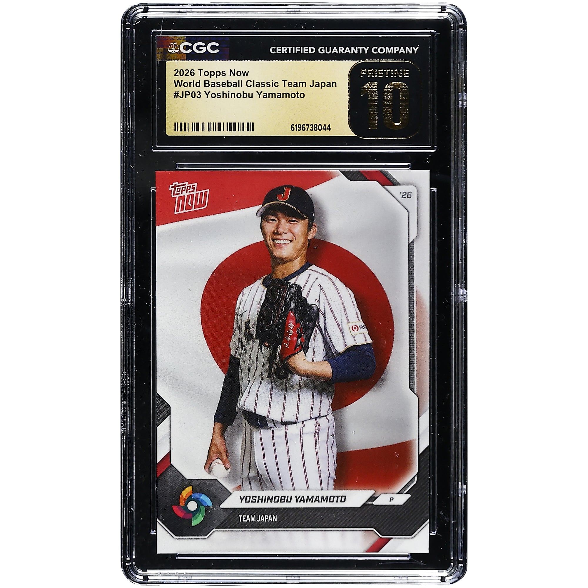 Yoshinobu Yamamoto Japan Baseball 2026 Topps Now World Baseball Classic Team Japan #JP03 CGC Authenticated PRISTINE 10 Card