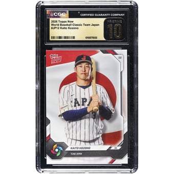 Kaito Kozono Japan Baseball 2026 Topps Now World Baseball Classic Team Japan #JP12 CGC Authenticated PRISTINE 10 Card