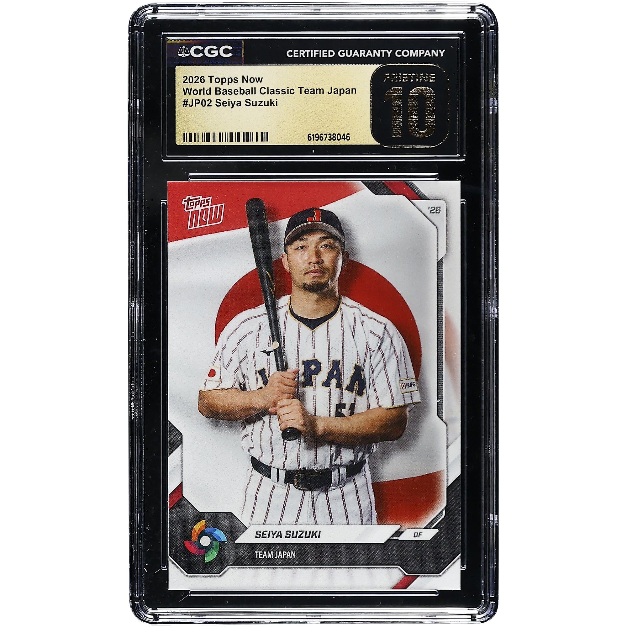 Seiya Suzuki Japan Baseball 2026 Topps Now World Baseball Classic Team Japan #JP02 CGC Authenticated PRISTINE 10 Card