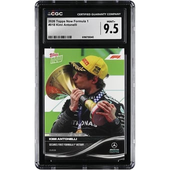 Kimi Antonelli Mercedes-AMG Petronas F1 Team 2026 Topps Now Formula 1 Secures First Formula 1 Victory #18 CGC Authenticated MINT+ 9.5 Card