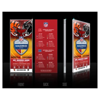 Highland Mint Cincinnati Bengals vs. Atlanta Falcons Madrid 2026 International Games Week Acrylic Ticket